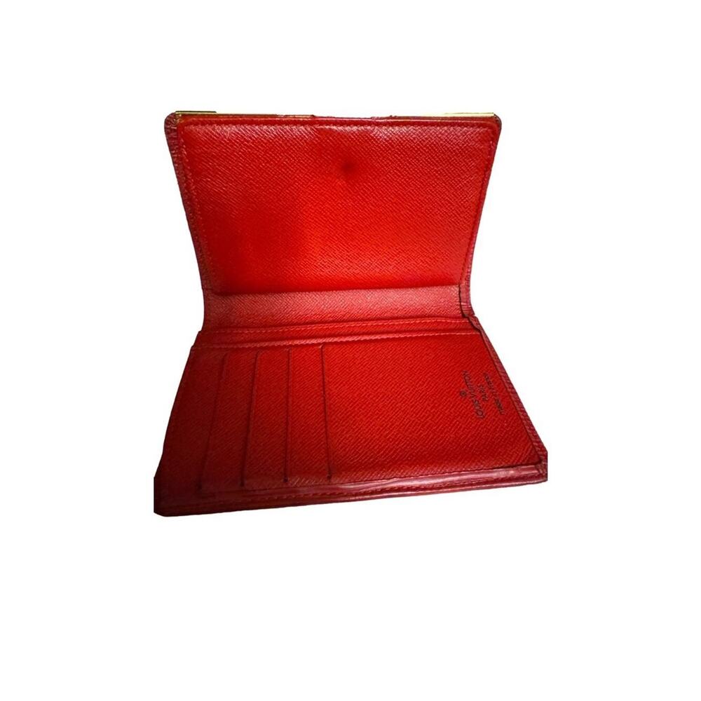 Louis Vuitton Castilian Red Epi Porte Monnaie Billets Viennois Wallet - Picture 10 of 16